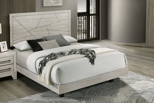 Furniture of America - Dubuque Queen Bed in Light Gray - FM72003LG-Q-BED View 1