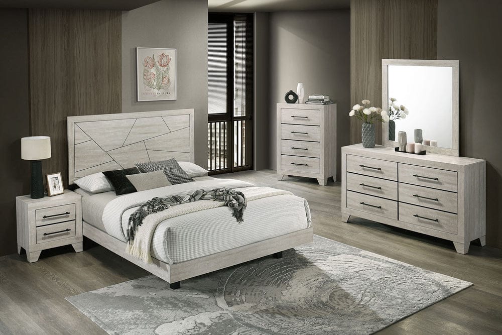 Furniture of America - Dubuque Queen Bed in Light Gray - FM72003LG-Q-BED View 2