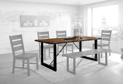 Furniture of America - Dulce Dining Table in Walnut/Black - CM3604T View 1