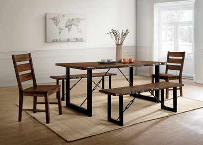 Furniture of America - Dulce Dining Table in Walnut/Black - CM3604T View 3