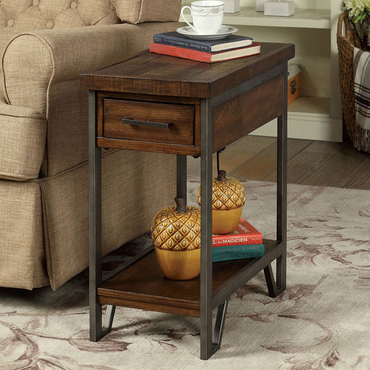 Furniture of America - Dundalk Side Table in Oak/Multi - CM-AC286 View 1