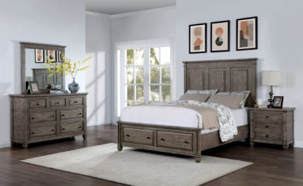 Furniture of America - Durango 4 Pc. Queen Bedroom Set in Warm Gray - CM7461GY-Q-4PC