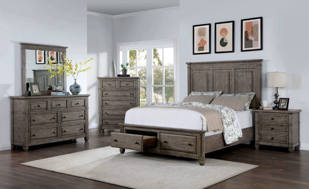 Furniture of America - Durango 5 Pc. Queen Bedroom Set w/ Chest in Metallic Gray - CM7461GY-Q-5PC-CHEST View 1