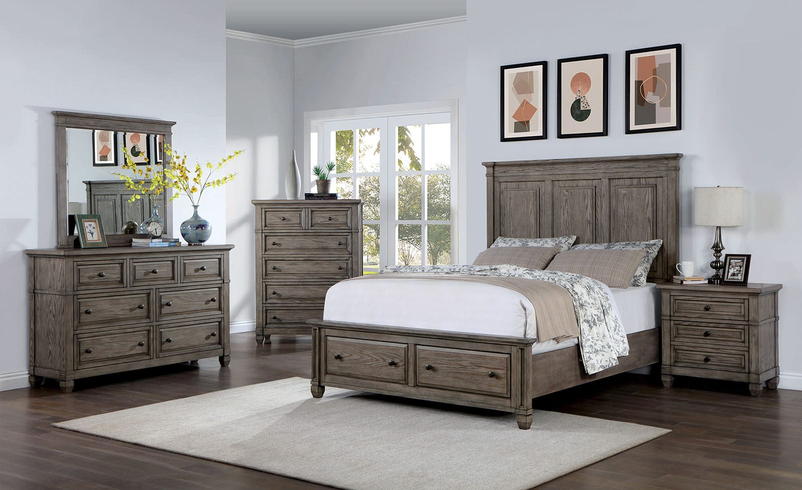 Furniture of America - Durango Cal.King Bed in Warm Gray - CM7461GY-CK-BED View 4