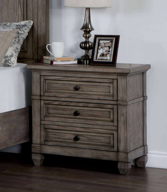 Furniture of America - Durango Nightstand w/ USB in Warm Gray - CM7461GY-N View 1