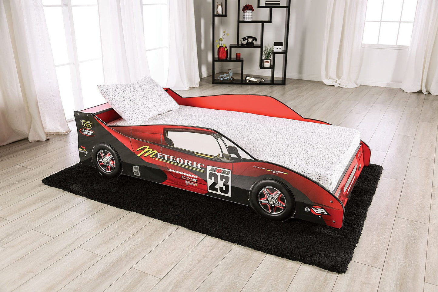 Furniture of America - Dustrack Twin Bed in Red - CM7643RD-BED View 5