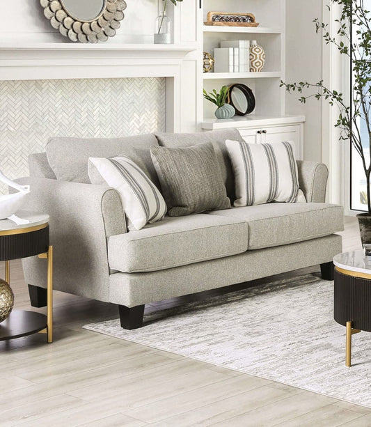 Furniture of America - Ealing Loveseat in Light Gray - SM1207-LV View 1