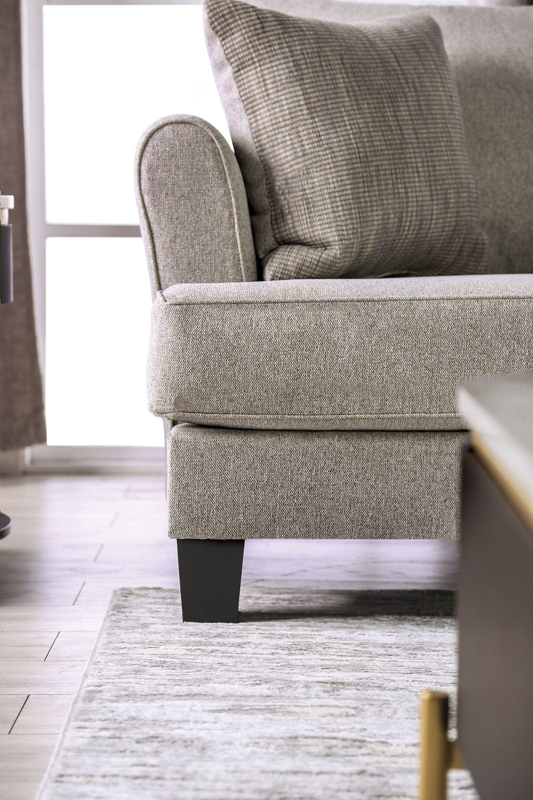 Furniture of America - Ealing Sofa + Loveseat in Light Gray - SM1207-2PC View 6