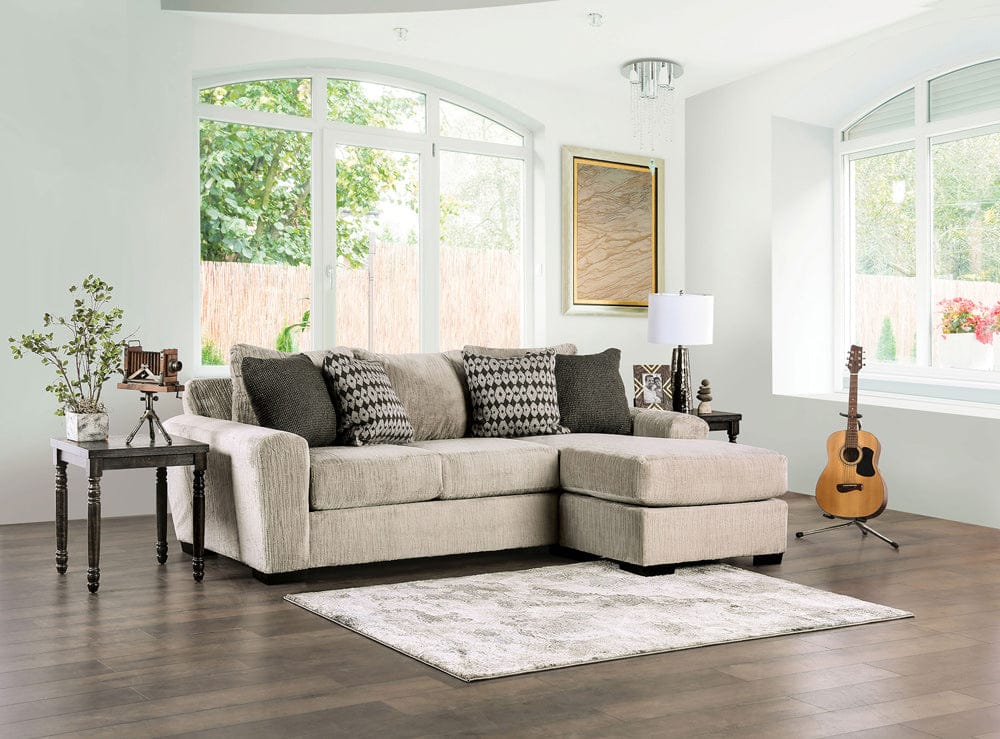 Furniture of America - Eastcote Sectional in Light Mocha - SM1125 View 1