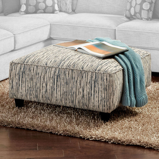 Furniture of America - Eastleigh Ottoman in Stripe Multi - SM8187-OT View 1
