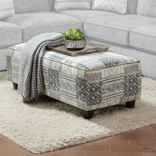 Furniture of America - Eastleigh Ottoman in Tribal Multi - SM8186-OT View 1