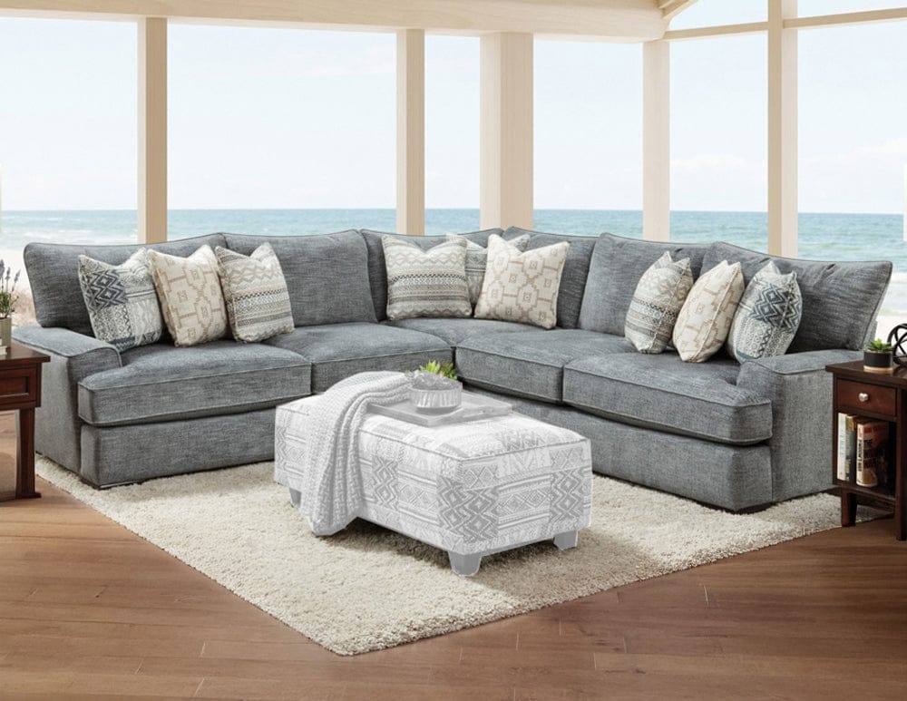 Furniture of America - Eastleigh Sectional in Blue - SM8186-SECT View 1