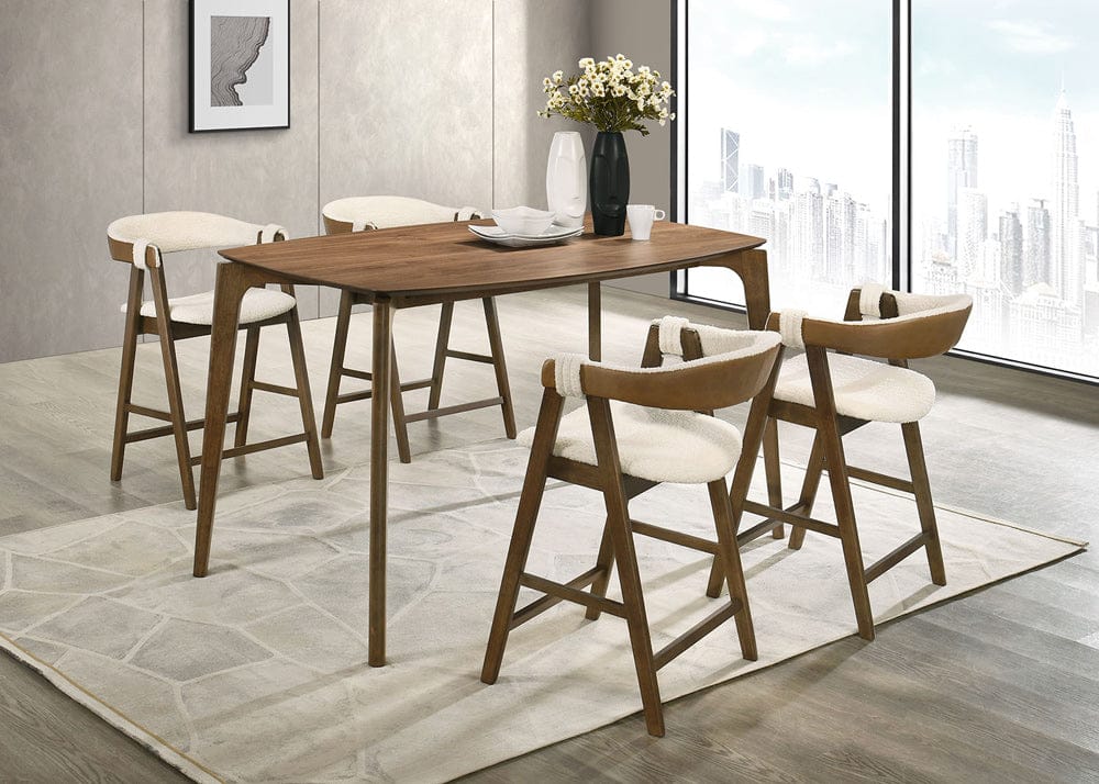 Furniture of America - Ebikon Counter Ht. Table in Walnut - FM3211WN-PT-35W View 3