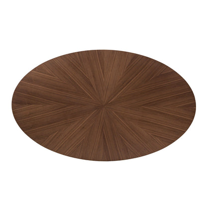 Furniture of America - Ebikon Oval Dining Table in Walnut - FM3211WN-T-TABLE View 2