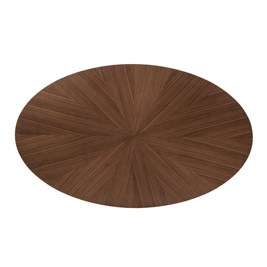 Furniture of America - Ebikon Oval Dining Table in Walnut - FM3211WN-T-TABLE View 2