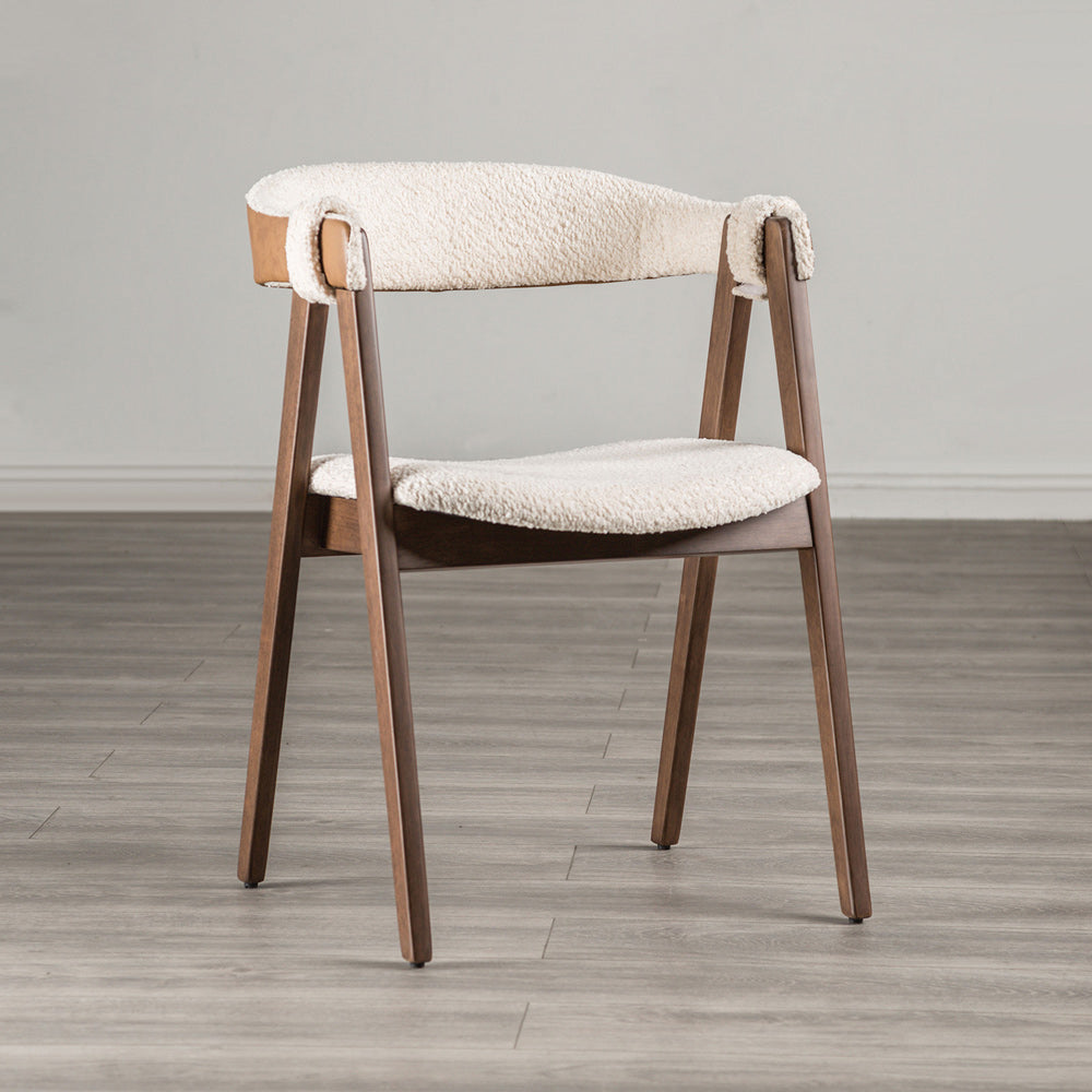 Furniture of America - Ebikon Side Chair Set of 2 in Walnut/Beige - FM3211WN-SC-2PK View 1