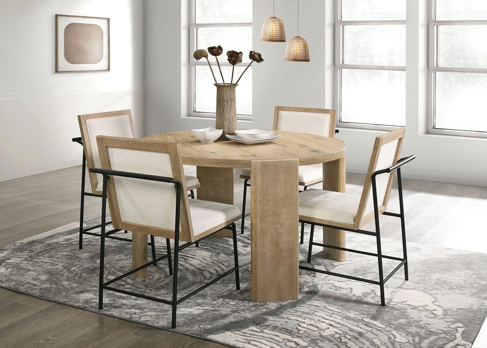 Furniture of America - Edenbridge Side Chair Set of 2 in Oak/Beige - FM3220AK-SC-2PK View 2