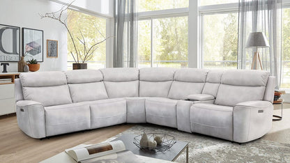 Furniture of America - Edmondus Power Sectional in Light Taupe - CM9923FG-SECT-PM View 1