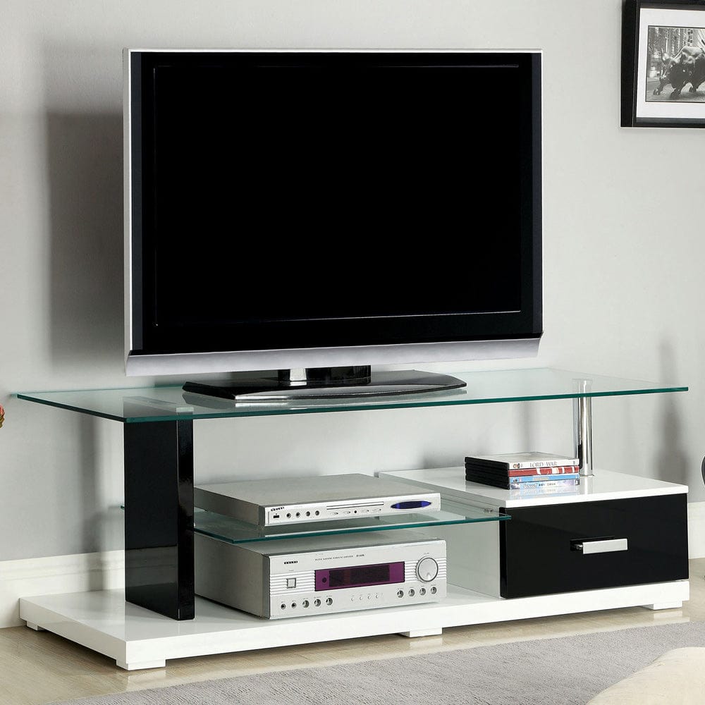 Furniture of America - Egaleo 55" TV Console in Black/White - CM5814-TV View 1