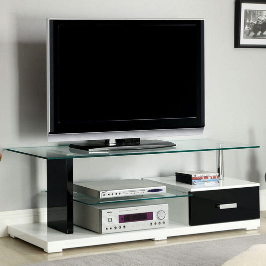 Furniture of America - Egaleo 55" TV Console in Black/White - CM5814-TV View 1