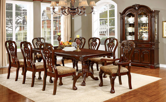 Furniture of America - Elana 9 Pc. Dining Table Set (2AC+6SC) in Brown Cherry - CM3212T-9PC View 1