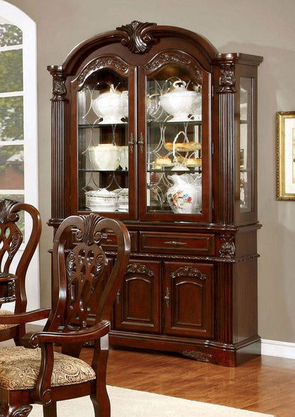 Furniture of America - Elana Hutch & Buffet in Brown Cherry - CM3212HB-SET View 1