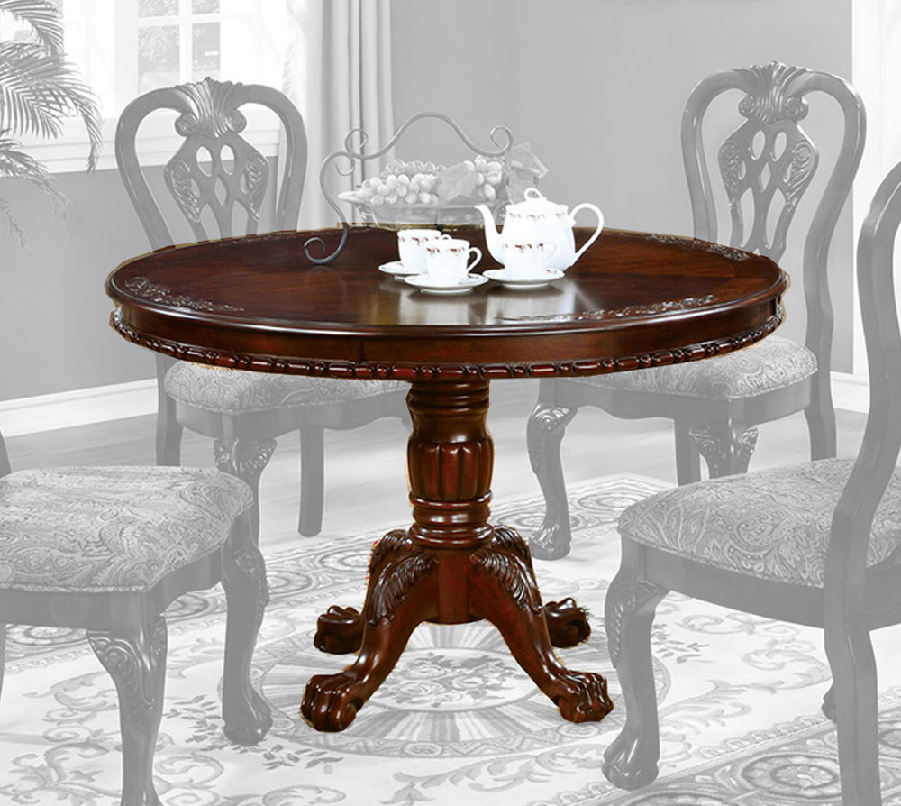 Furniture of America - Elana Round Dining Table in Brown Cherry - CM3212RT-TABLE View 1