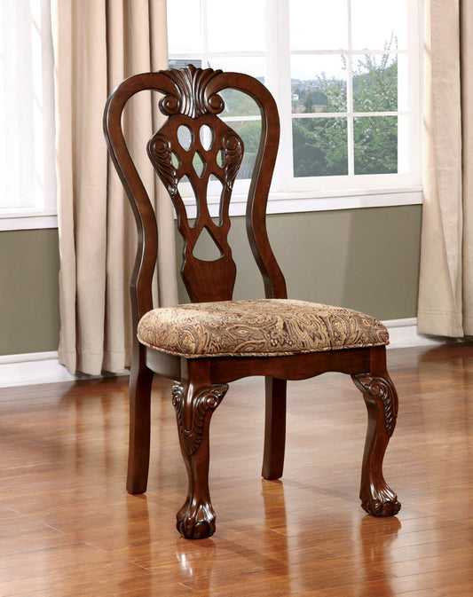 Furniture of America - Elana Side Chair Set of 2 in Brown Cherry/Brown - CM3212SC-2PK View 1