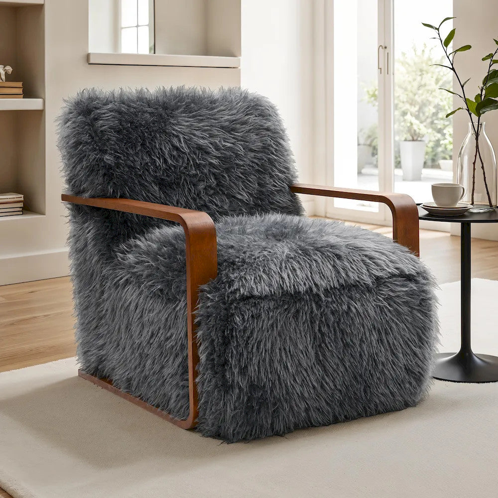 Furniture of America - Elardo - Accent Chair, Charcoal Gray - FM-AC6006DG view 1