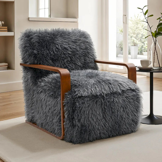 Furniture of America - Elardo - Accent Chair, Charcoal Gray - FM-AC6006DG view 1