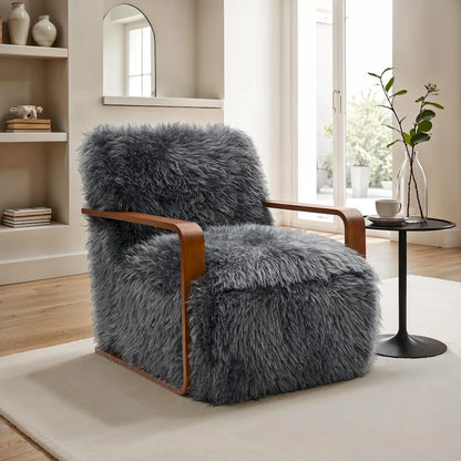 Furniture of America - Elardo - Accent Chair, Charcoal Gray - FM-AC6006DG view 2