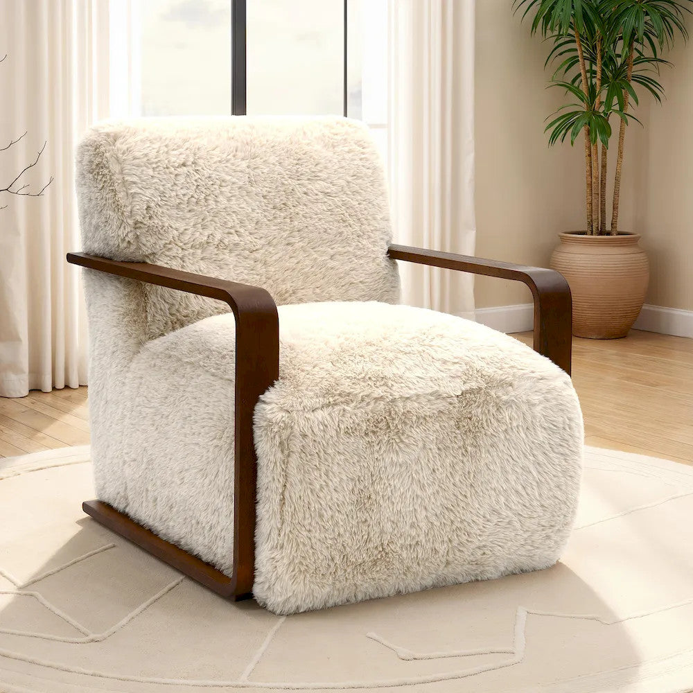 Furniture of America - Elardo - Accent Chair, Sand - FM-AC6006BG view 1