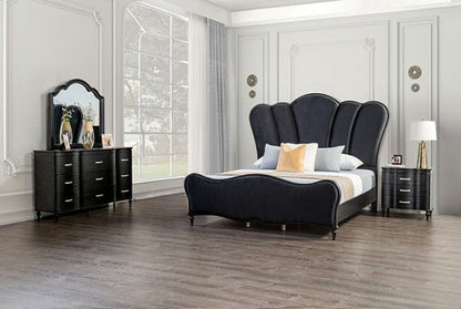 Furniture of America - Eleanora 5 Pc. Queen Bedroom Set w/ 2NS in Black - FM7416BK-Q-5PC-2NS View 1