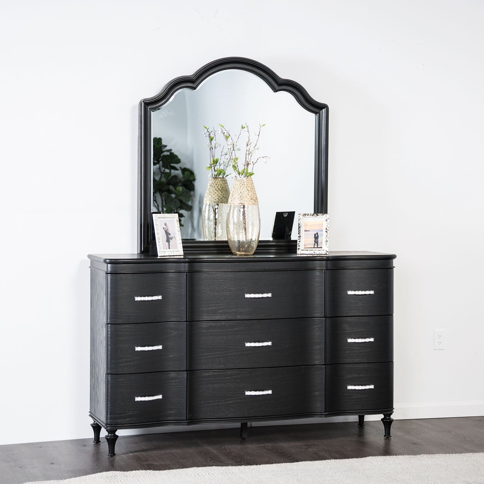 Furniture of America - Eleanora 5 Pc. Queen Bedroom Set w/ Chest in Black - FM7416BK-Q-5PC-CHEST View 3
