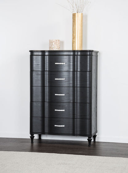 Furniture of America - Eleanora 5 Pc. Queen Bedroom Set w/ Chest in Black - FM7416BK-Q-5PC-CHEST View 4