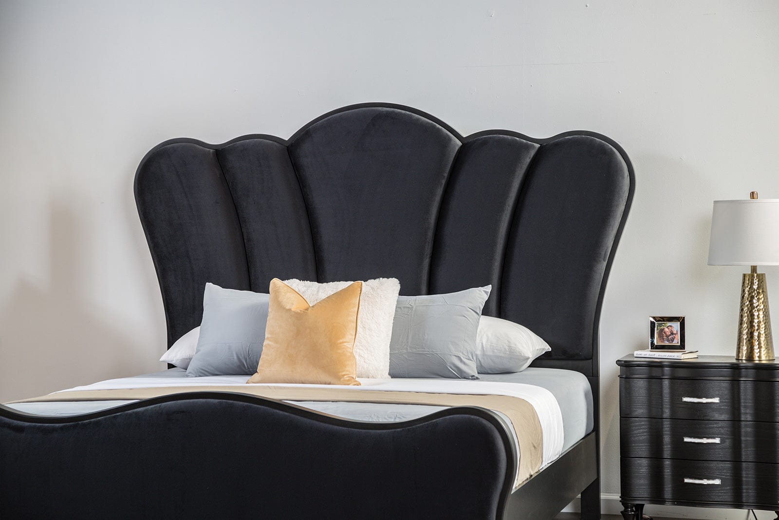 Furniture of America - Eleanora E.King Bed in Black - FM7416BK-EK-BED View 2