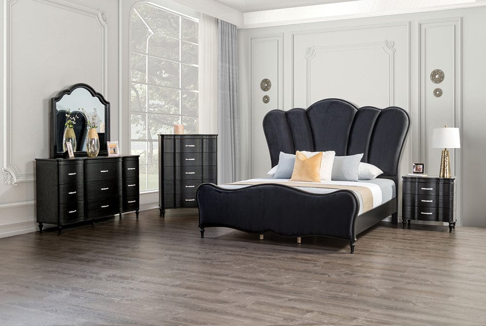 Furniture of America - Eleanora E.King Bed in Black - FM7416BK-EK-BED View 4