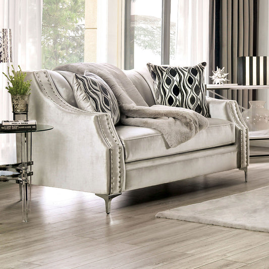 Furniture of America - Elicia Loveseat in Silver - SM2686-LV View 1
