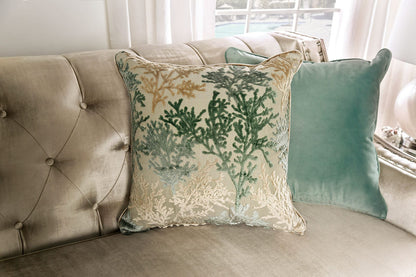 Furniture of America - Elicia Sofa + Loveseat in Champagne/Turquoise - SM2685-2PC View 3