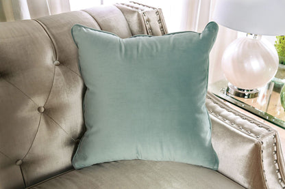 Furniture of America - Elicia Sofa + Loveseat in Champagne/Turquoise - SM2685-2PC View 4