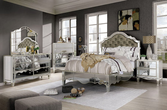 Furniture of America - Eliora 5 Pc. Queen Bedroom Set w/ Chest in Silver - FOA7890Q-5PC-CHEST View 1