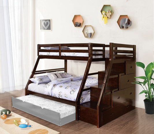 Furniture of America - Ellington Twin/Full Bunk Bed in Espresso - FM-BK611ES-BED View 1