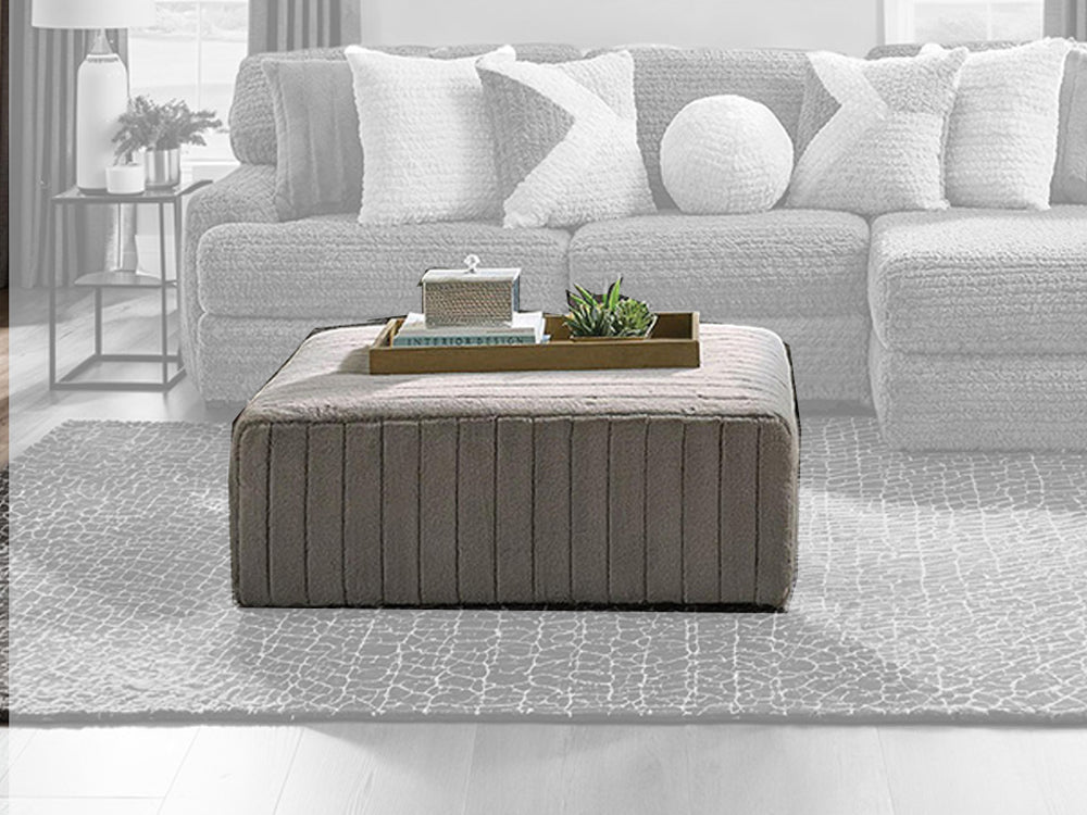 Furniture of America - Elmhurst Ottoman in Charcoal - SM5105-OT View 1