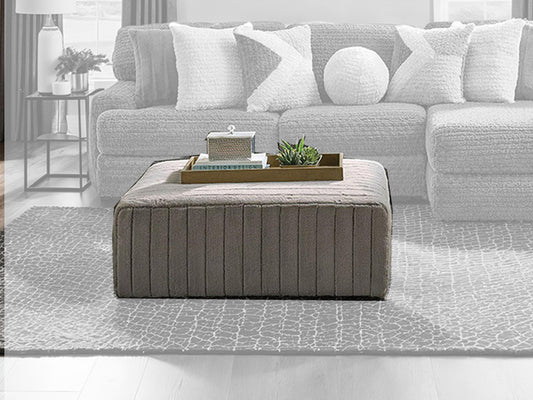 Furniture of America - Elmhurst Ottoman in Charcoal - SM5105-OT View 1
