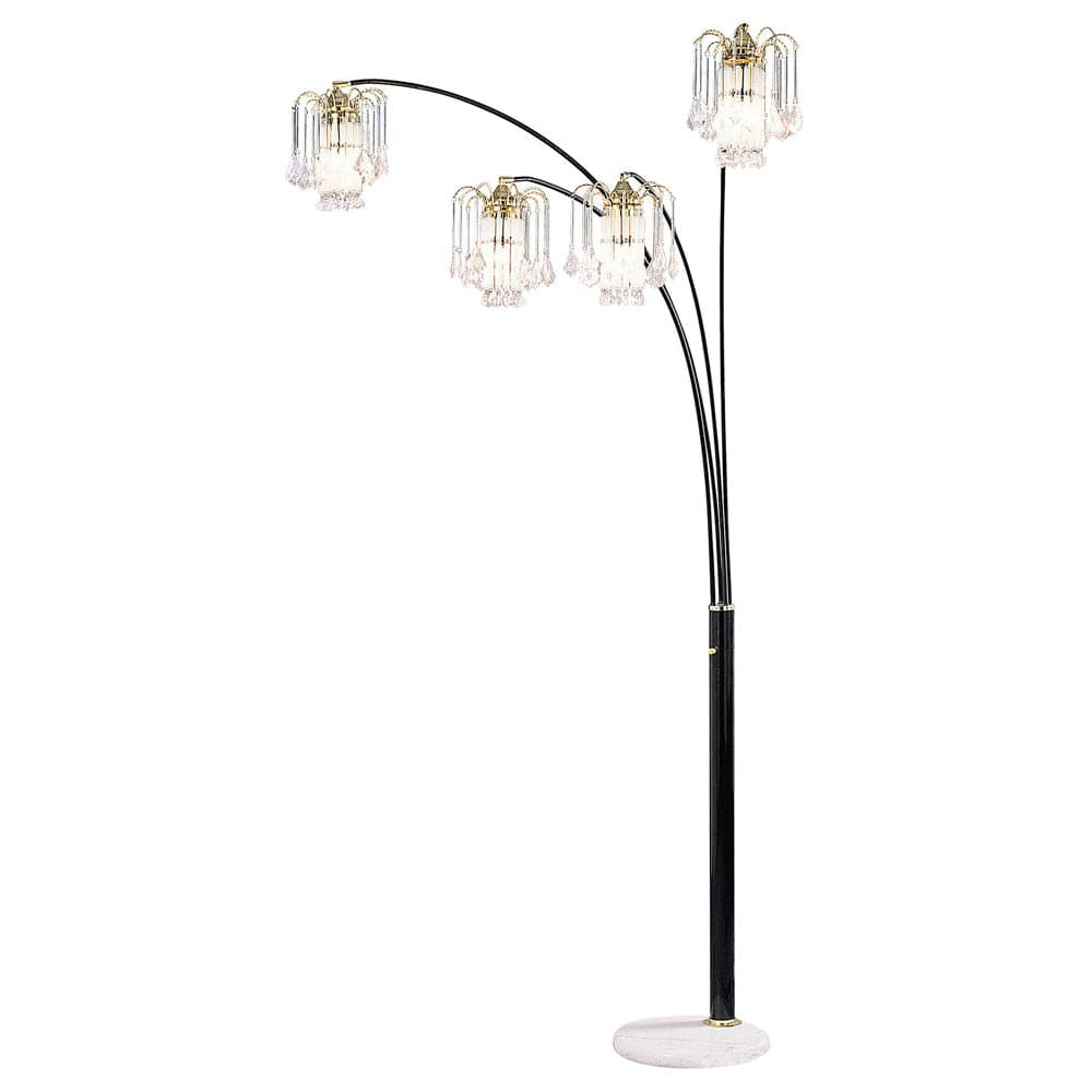 Furniture of America - Elouise Arch Lamp in Black/Gold - L99657K View 1
