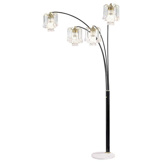 Furniture of America - Elouise Arch Lamp in Black/Gold - L99657K View 1