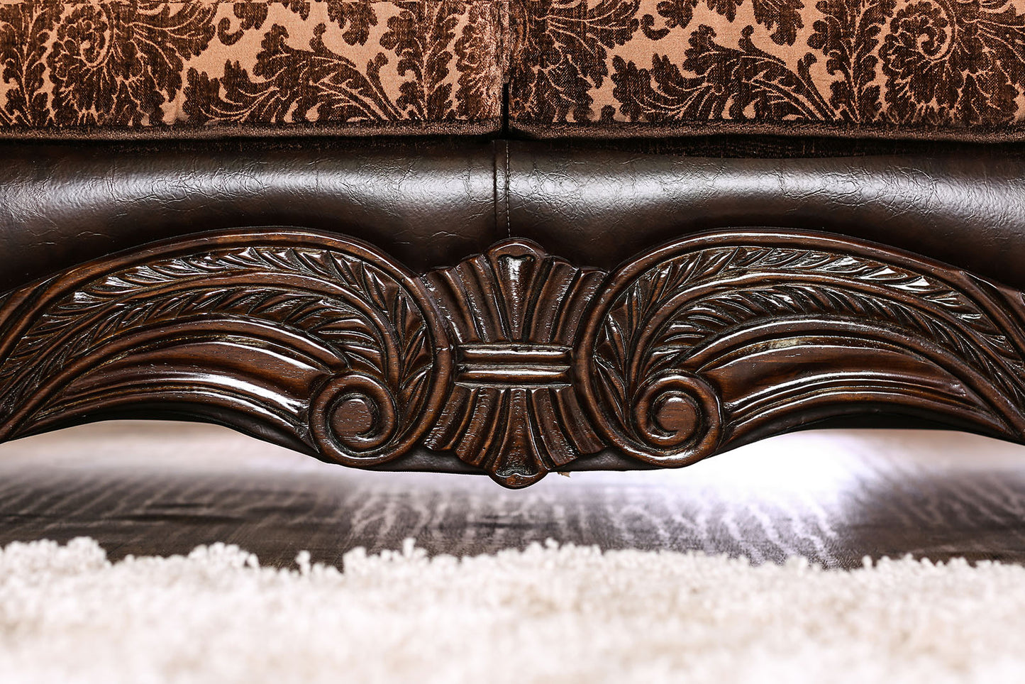 Furniture of America - Elpis Sofa + Loveseat in Brown/Espresso - SM6404-2PC View 7