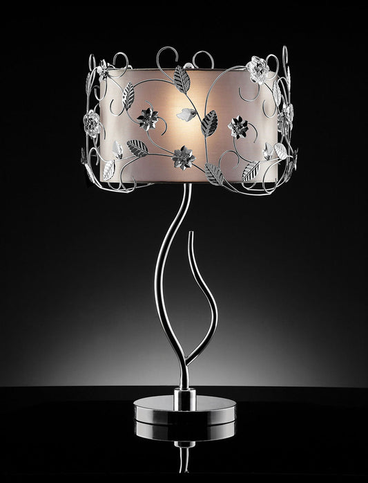 Furniture of America - Elva Table Lamp in Silver/Chrome - L95121T View 1