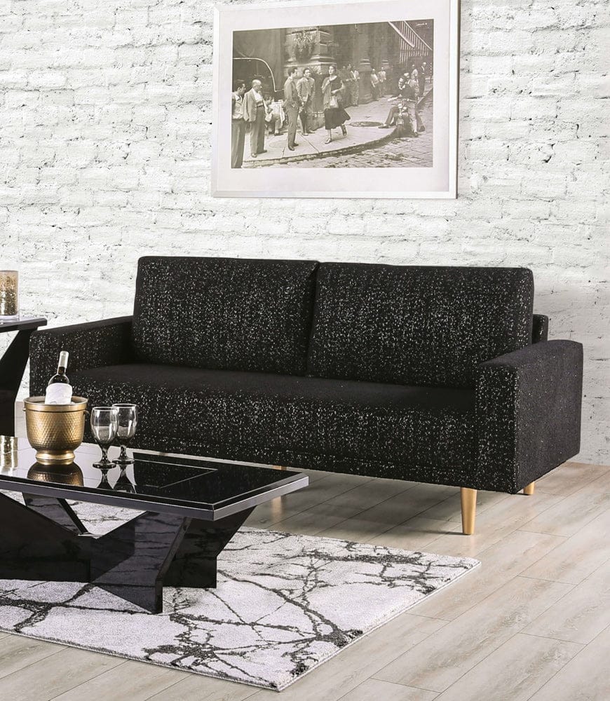 Furniture of America - Elverum Sofa in Black - FM61000BK-SF View 1
