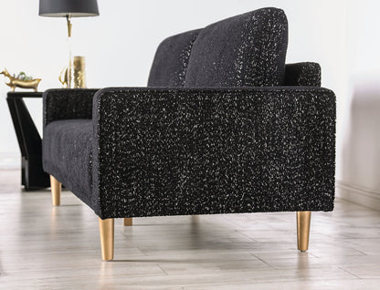 Furniture of America - Elverum Sofa + Loveseat in Black - FM61000BK-2PC View 4